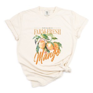 Simply Sage Market Farm Fresh Mango Watercolor Garment Dyed Tee - 1 of 4