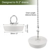 Unique Bargains Rubber Stainless Steel Beaded Chain with Pull Ring Bathtub Drain Stopper 4 Pcs - 2 of 4