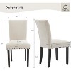 Upholstered Dining Chairs Set of 2, Fabric Parsons Dining Room Chair with Nailhead Trim, Fabric Accent Chair Kitchen Chairs - 2 of 4