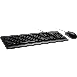 Kensington Keyboard & Mouse - USB, PS/2 Cable Keyboard - 104 Key - English (US) - Black - USB, PS/2 Cable Mouse - Optical - 3 Button - Scroll Wheel - 1 of 1