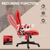 TiramisuBest 6-Point Vibration Heated Reclining Red PU Leather Office Chair with Armrest & Remote - 4 of 4