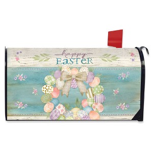 Briarwood Lane Mailbox Cover  - Standard Size - Pastel Easter Wreath For Easter Mailbox Cover - 1 of 3