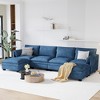 TiramisuBest Sofas 2/4/6 Seater Comfy Couch Mid Century Modern Pocket Spring Solid Wood Frame for Apartment Bedroom - 4 of 4