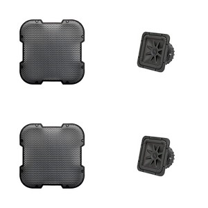 Kicker (2) 45L7R104 L7R 10" Subwoofer, Dual Voice Coil, 4-Ohm & 52GL710 Grill Bundle - 1 of 4