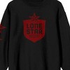 Lone Star National Beer of Texas Adult Black Crew Neck Sweatshirt - 3 of 4