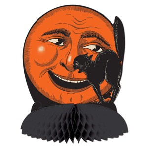 Beistle Vintage Halloween Cat & Moon Centerpiece, 9.75", (2/Pkg) Multicolored - 1 of 2