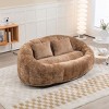 NicBex 59 Inch Loveseat,Modern Chenille Fabric Loveseat Sofa with 2 Back Pillows,Bean Bag Chair Couch for Living Room - 3 of 4