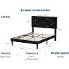 Velvet Bed Frame, Upholstered Platform Bed with Button Tufted Headboard & Under-Bed Storage Space, Sturdy Wooden Slats Support, No Box Spring Needed - 2 of 4