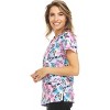 MediChic Women Scrubs V-Neck Printed Scrub Top with Three Pockets - 2 of 3