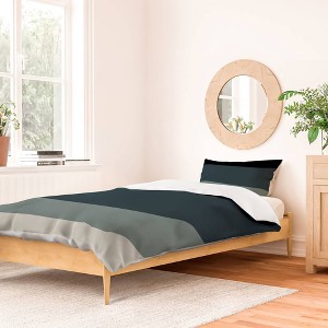 Avenie Constellations Duvet Set Black/Blue - Deny Designs - 1 of 4