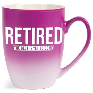 Elanze Designs Retired The Best Is Yet To Come Two Toned Ombre Matte Pink and White 12 ounce Ceramic Stoneware Coffee Cup Mug - 1 of 4