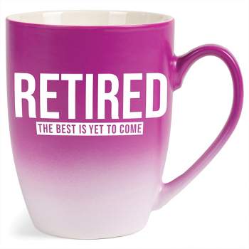 Elanze Designs Retired The Best Is Yet To Come Two Toned Ombre Matte Pink and White 12 ounce Ceramic Stoneware Coffee Cup Mug