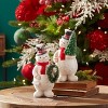 Glittered Snowman Figurine (Set of 2) - 2 of 3