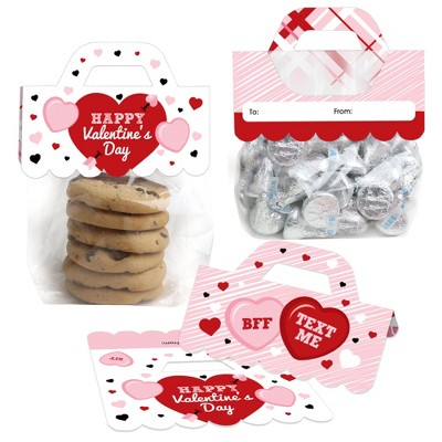 Big Dot of Happiness Las Vegas - DIY Casino Party Clear Goodie Favor Bag Labels - Candy Bags with Toppers - Set of 24