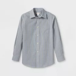 Boys' Button-Down Suiting Long Sleeve Shirt - Cat & Jack™ Yellow/Light Blue S