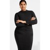 Women's Plus Size Jojo Fitted Dress - black | CITY CHIC - 3 of 4