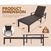 65465 Biscayne Wicker Chaise Set, Woven All Weather Steel Powder Coated Frame Lightweight Indoor Outdoor Porch Backyard Garden Balcony - Set of 2 - 3 of 4