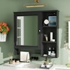Bathroom Cabinet Wall Mounted, Medicine Cabinet with Doors & Adjustable Shelf, Over The Toilet Bathroom Storage Cabinet for Office Kitchen - 2 of 4