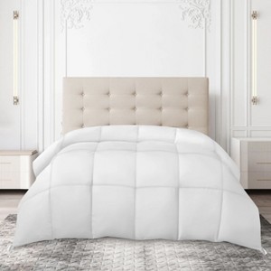 Down Alternative Comforter Ultra Soft All Season Solid Color Comforter with Corner Tabs Microfiber Duvet Insert - Lux Decor Collection - 1 of 4