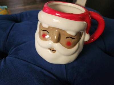 20oz Christmas Earthenware Figural Santa Mug - Wondershop™