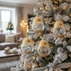 SEVOBAL Tree Ornaments 4 PCS Set 4.7" Glass Christmas Ball Ornaments Holiday Hanging Tree Decorations for Party Tree Decor, White, 4.7"*4.7"*4.7" - 2 of 4