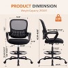 Tall Home Office Chair for Standing Desk with Adjustable Foot Ring, Ergonomic Mid Back Cushion Lumbar Support, Counter Height Chairs-The Pop Home - 2 of 4