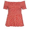 Women's Smocked Off Shoulder Blouse Shirt - LASCANA - 4 of 4