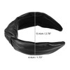 Unique Bargains Cross Knotted PU Leather Non-slip Fashion Wide Headband 1 Pc - 4 of 4