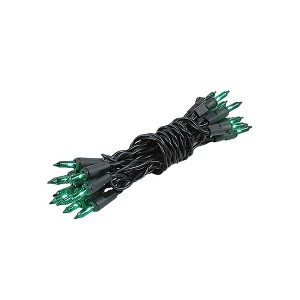 Novelty Lights 20 Light Christmas Craft Mini Light Set, Non-Connectable, Black Wire, 8' Long - 1 of 4
