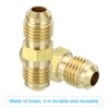 Unique Bargains Brass Gas Adapter Hose Pipe Fitting Flare Union Connectors 2 Pcs - 4 of 4