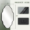 Beautyolove 24 in. W x 36 in. H Scalloped Black Aluminum Alloy Framed Wall Mirror Irregular Decorative Wall Mirror - 4 of 4