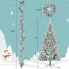 6FT Pre-Lit Aspen Fir Artificial Christmas Tree Set with Wreath & Garland, Xmas Tree with Multi-Color LED Lights - Maison Boucle - 3 of 4