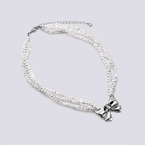 Lace Heart And Rose Cross Choker Necklace Set 5pc - Wild Fable™ Silver :  Target