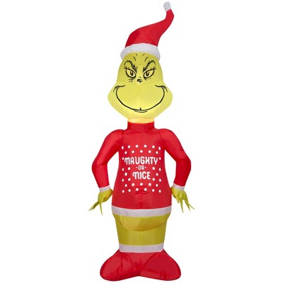 Grinch Christmas Airblown Inflatable In Ugly Sweater Dr. Seuss , 4 Ft ...