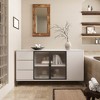 Luck Live 62.99" Modern Style Storage Cabinet with Three Doors and Three Drawers in Off-white - 2 of 4