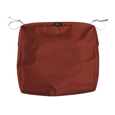 21" x 19" x 3" Ravenna Patio Seat Cushion Spice with Zipper - Classic Accessories
