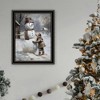 SEVOBAL Wall Art Snowman Finishing Touch Holiday Framed Decor for Living Room Seasonal Display, Black, 14"*1"*18" - 3 of 4