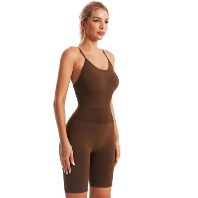 DOMETOUR Sport Sleeveless Slim Fit Jumpsuits for Women Tummy Control