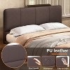 PAGED Full Size Floating Bed with LED Light, Modern PU Leather Bed Frame with Metal Legs for Kids, Teens, Adults, No Box Spring Required - 3 of 4
