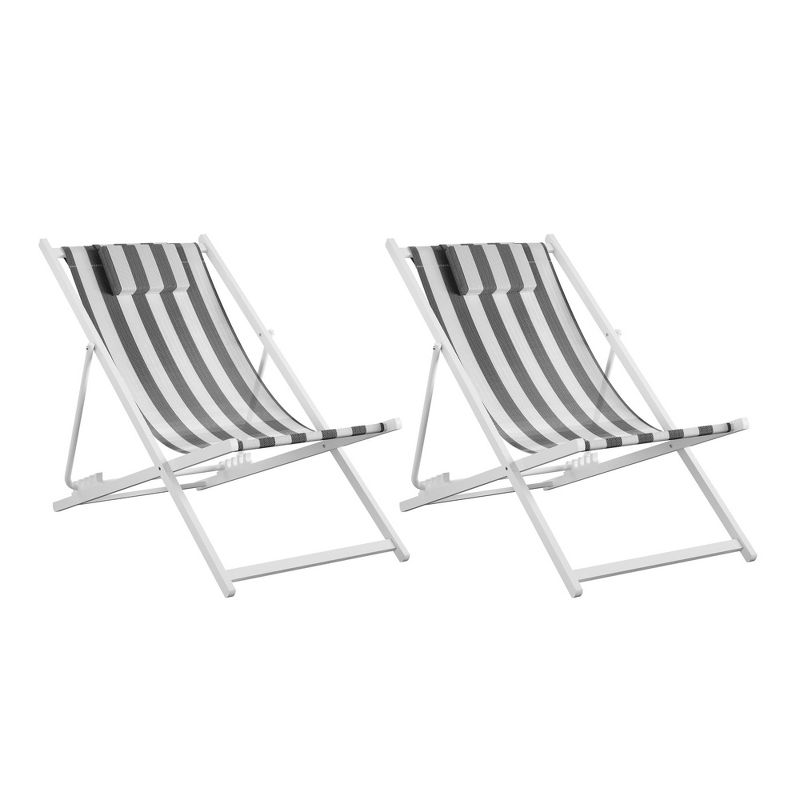 Novogratz Bebe Folding Beach Chair, 2 Pack, 1 of 5