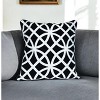 HomeRoots 20" Black Geometric Cotton Throw Pillow - 2 of 4