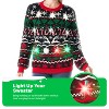 Joyfy Ugly Christmas Sweater for Women Built-in Bulbs LED Light Up Christmas Tree, Funny Christmas Party Sweater Women Black/Red S - L - 3 of 4