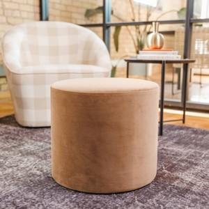 19" Round Pouf Ottoman - WOVENBYRD - 1 of 4
