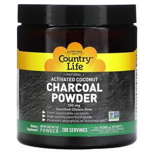 Country Life Activated Coconut Charcoal Powder, 500 mg, 5 oz (141.7 g) - 1 of 3