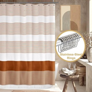 LunaLulinlk Tassel Shower Curtain Set with Hooks - 1 of 4
