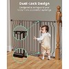 GROWNSY Baby Gate for Stairs, 29"-43" Pressure Mounted Pet Gate for Doorways-Auto Close Dog Gate with Easy Installation, Brown - 3 of 4