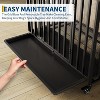 Heavy Duty Dog Crate Furniture with Wheels, 39'' Dog Kennel Furniture with Removable Tray - 2 of 4