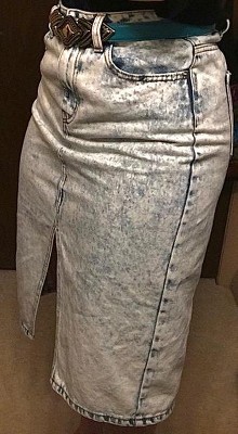 target white jean skirt