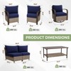 EAGLE PEAK Coastal Vista Outdoor Patio Furniture Set, Half-Moon Curved Wicker Patio Conversation Set with Coffee Table - 2 of 4
