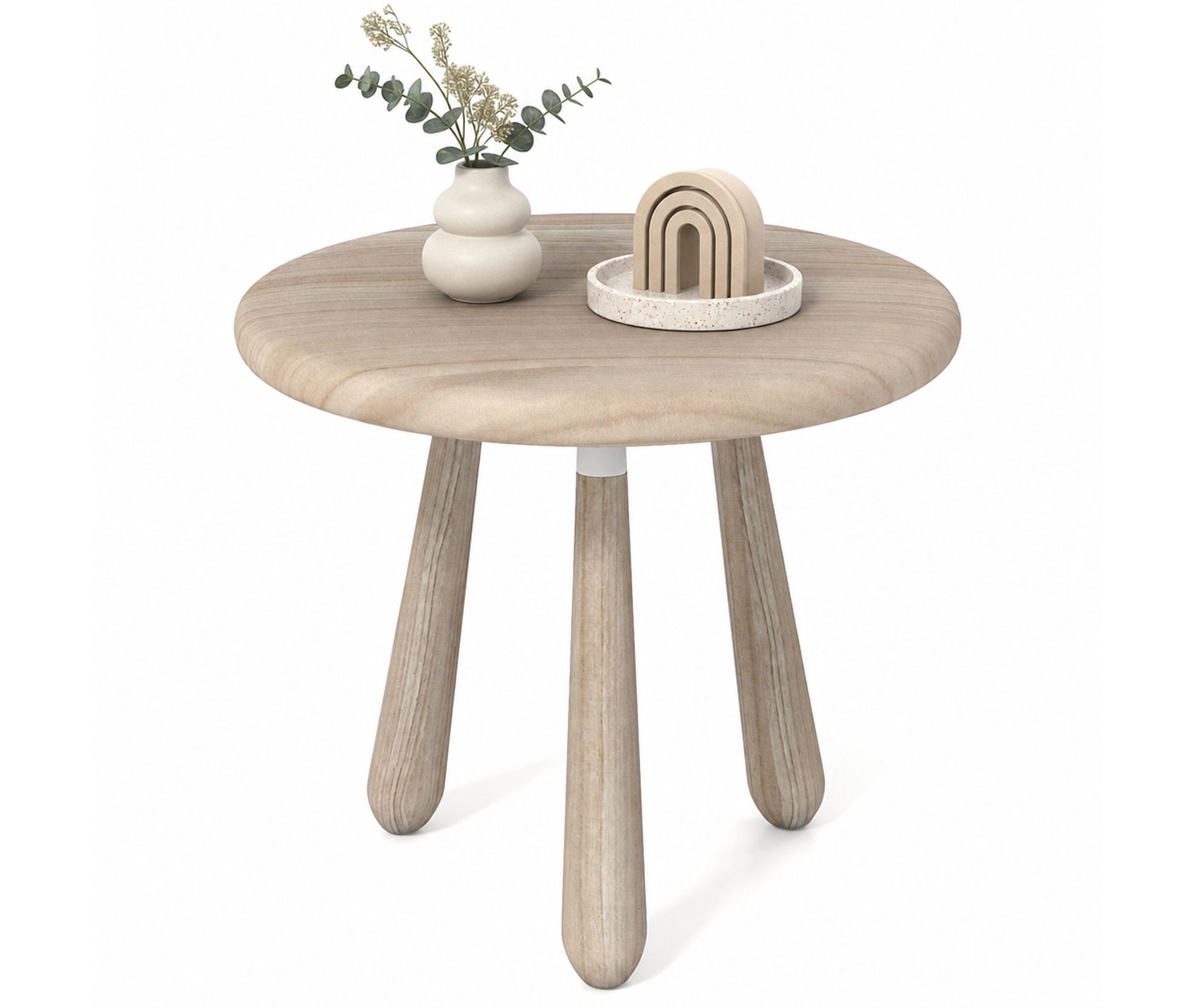 18 Inch Mahogany Wood End Table for Living Room and Patio Square Side Table Natural